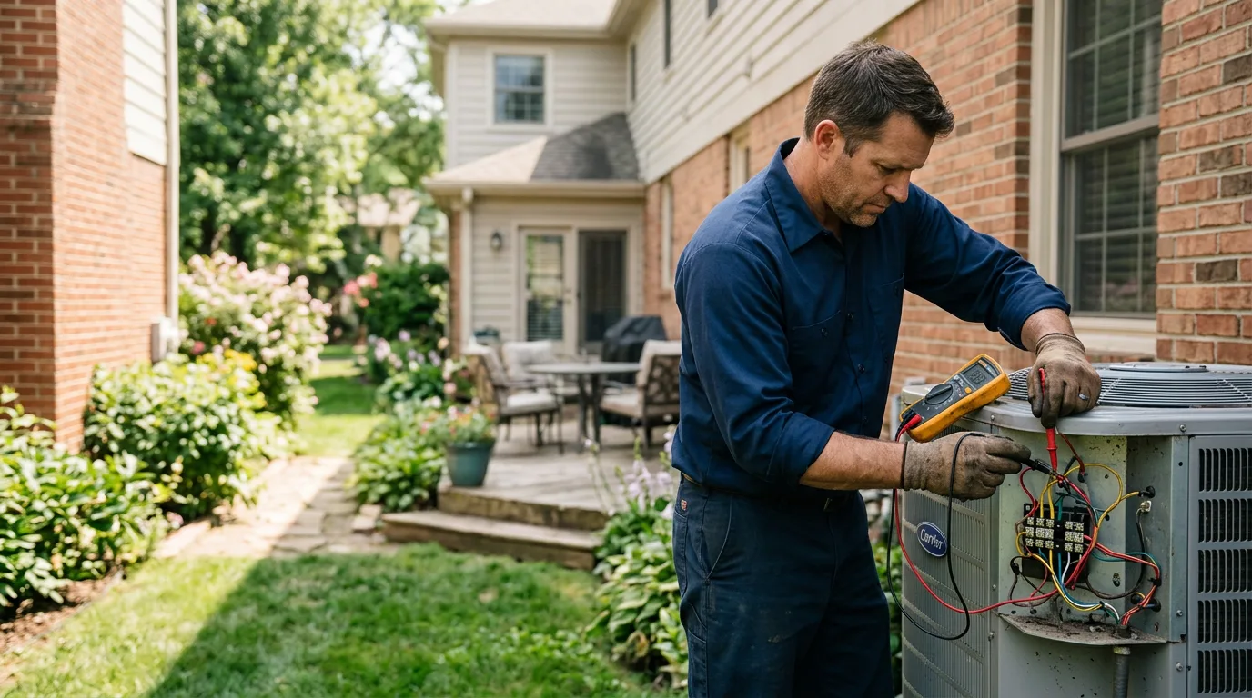 HVAC technician working near Oologah, OK